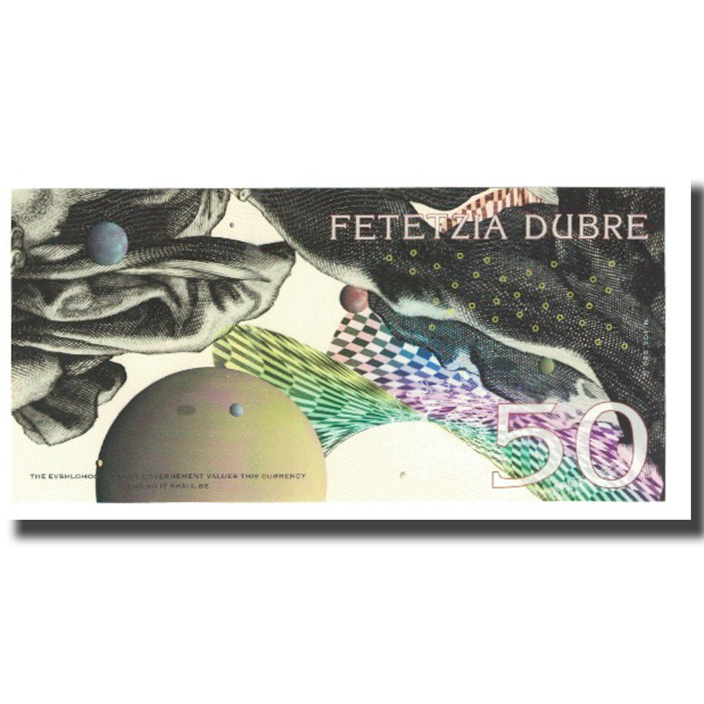 Banknot, Serbia, Tourist Banknote, 2018, Undated, 50 DUBRE BANK OF EVSHLOHOGI