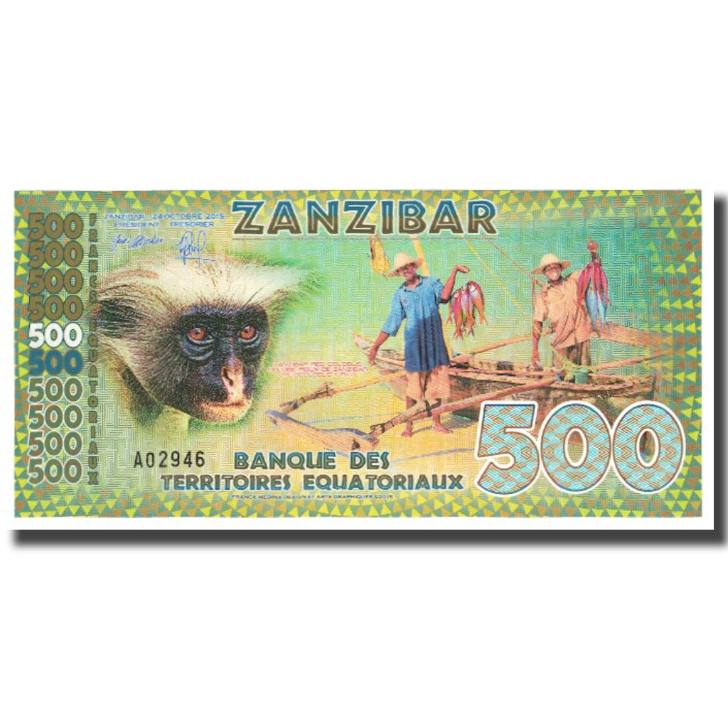 Banknote, Tanzania, 500 Francs, 2015, 2015-10-24, ZANZIBAR FRANCS EQUATORIAUX