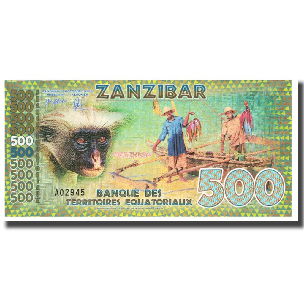 Banknote, Tanzania, 500 Francs, 2015, 2015-10-24, ZANZIBAR FRANCS EQUATORIAUX