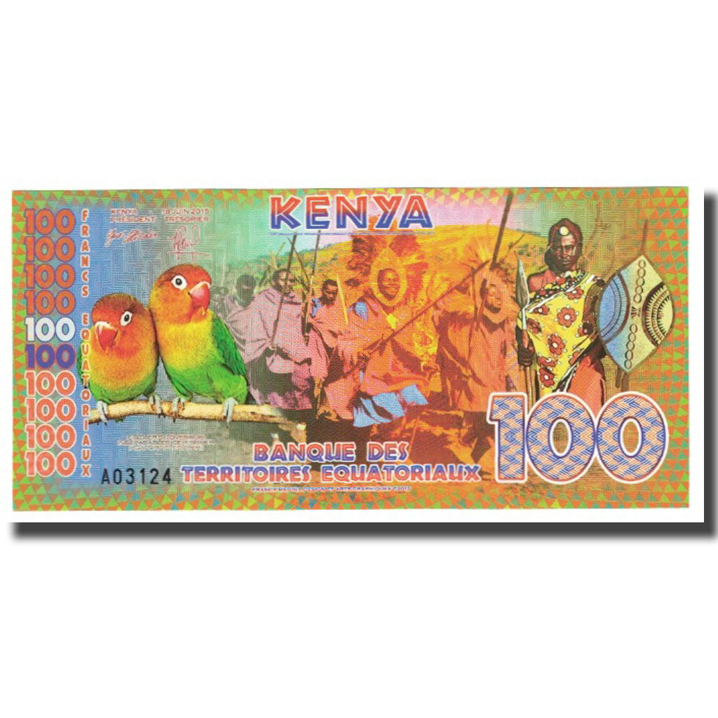 Banknote, Kenya, 100 Francs, 2015, 2015-06-18, KENYA FRANCS EQUATORIAUX