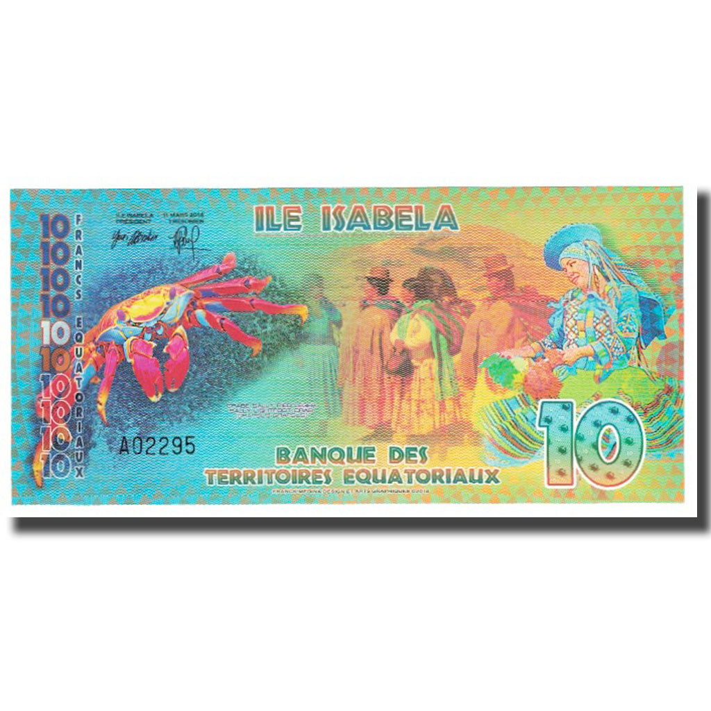 Billet, Équateur, 10 Francs, 2014, 2014-03-11, ISABELA ISLAND FRANCS