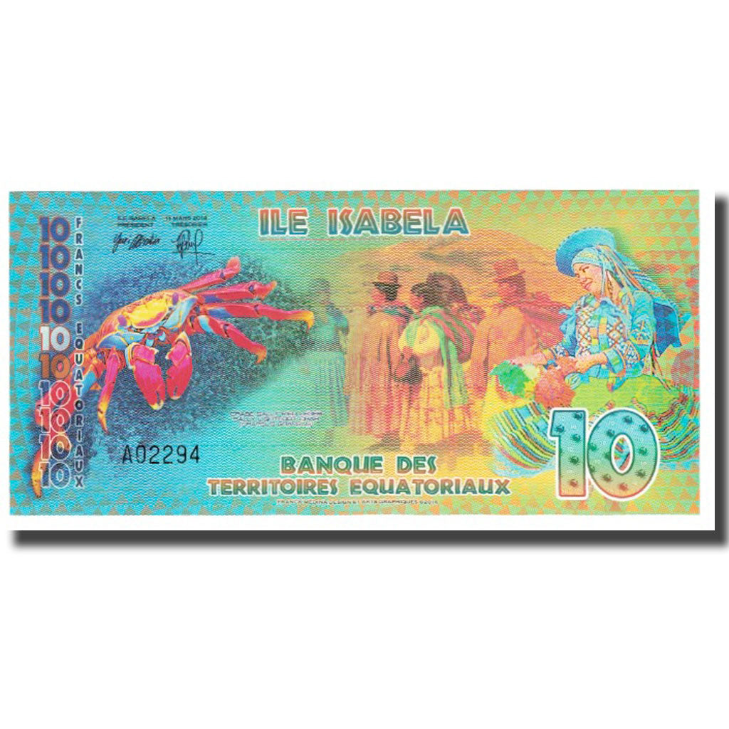 Billet, Équateur, 10 Francs, 2014, 2014-03-11, ISABELA ISLAND FRANCS