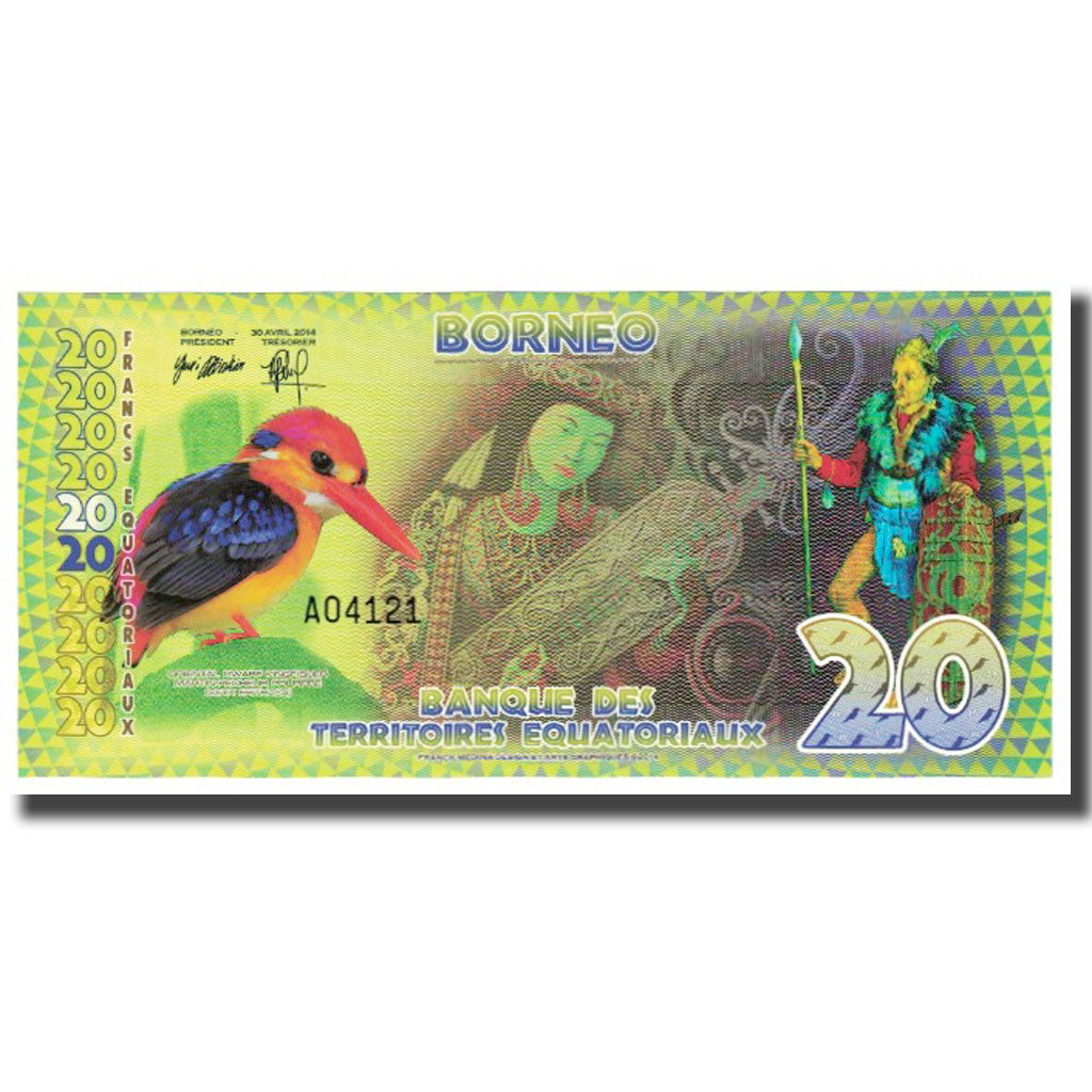 Banconote, Indonesia, 20 Francs, 2014, 2014-04-30, BORNEO FRANCS EQUATORIAUX