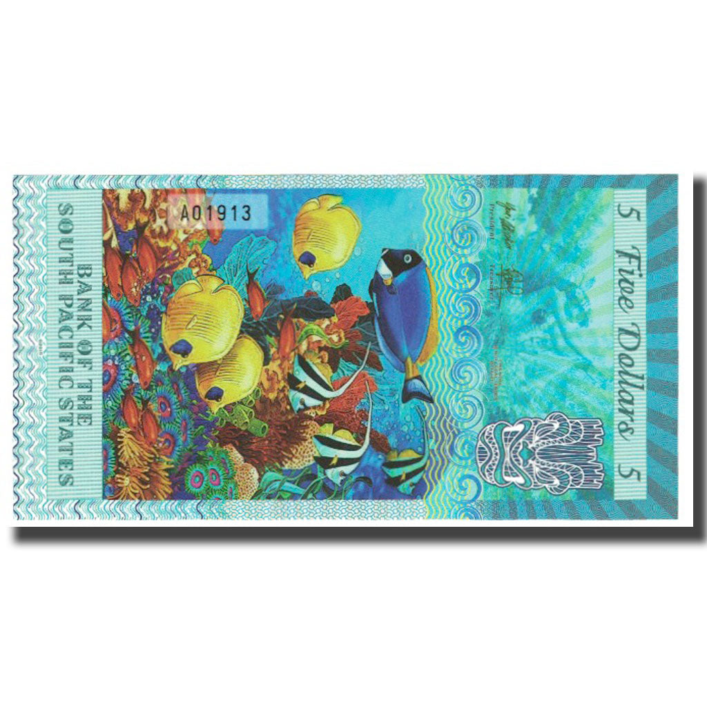 Billet, French Pacific Territories, 5 Dollars, 2015, 2015-03-11, TAHITI PACIFIC