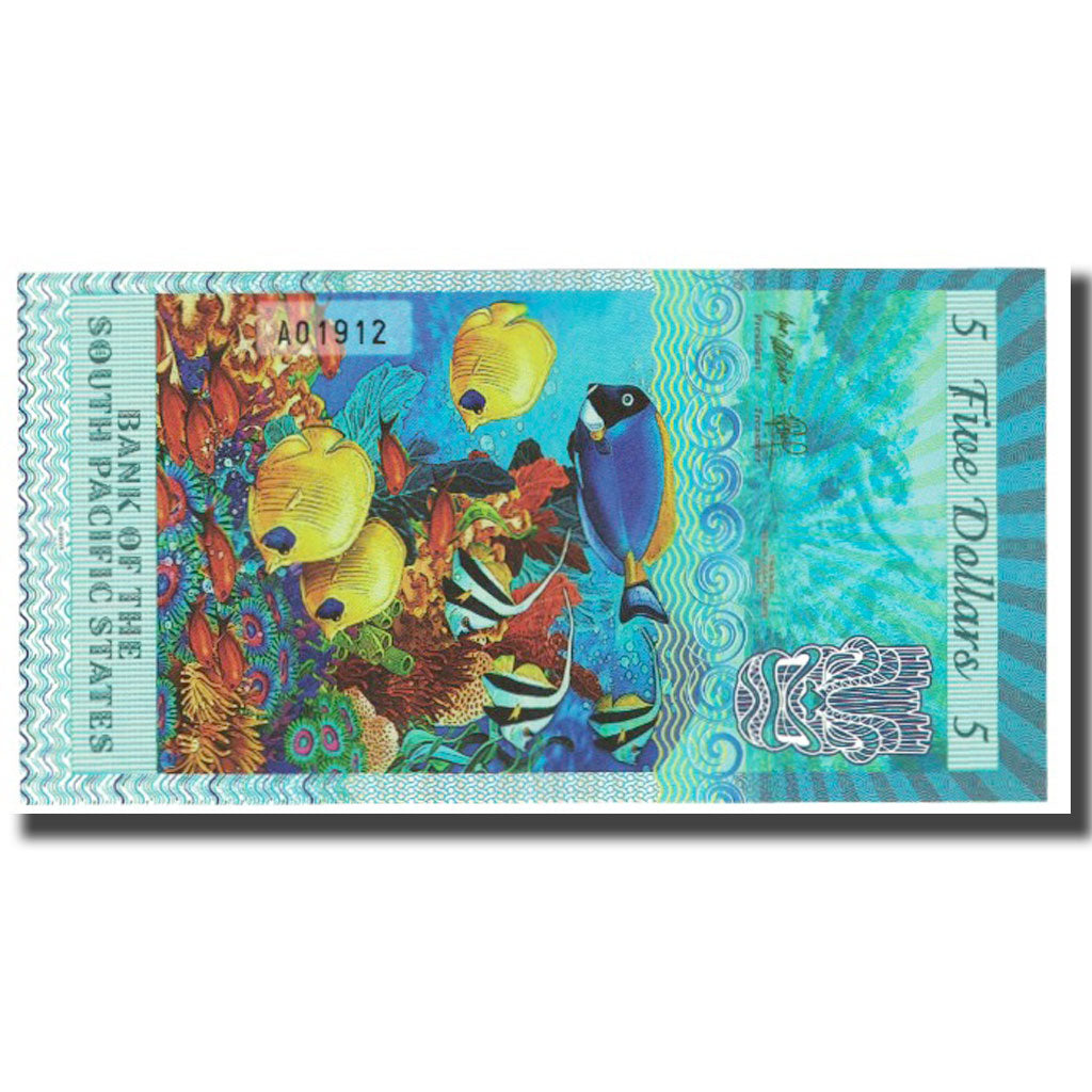Banknote, French Pacific Territories, 5 Dollars, 2015, 2015-03-11, TAHITI