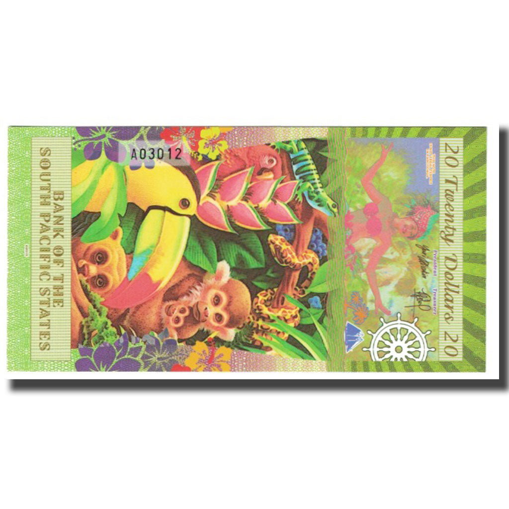 Banknote, United States, 20 Dollars, 2015, 2015-07-28, RAROTONGA PACIFIC STATES