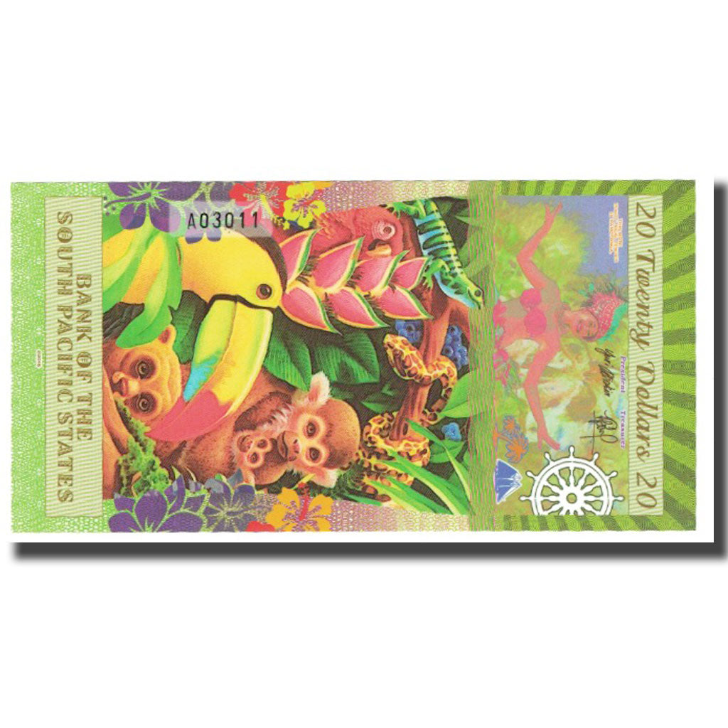 Banknote, United States, 20 Dollars, 2015, 2015-07-28, RAROTONGA PACIFIC STATES