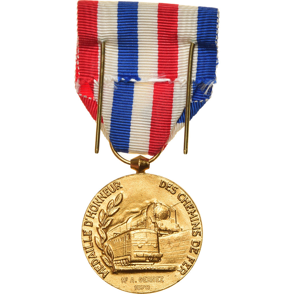 France, Médaille d'honneur des chemins de fer, Railway, Medal, 1978, Excellent