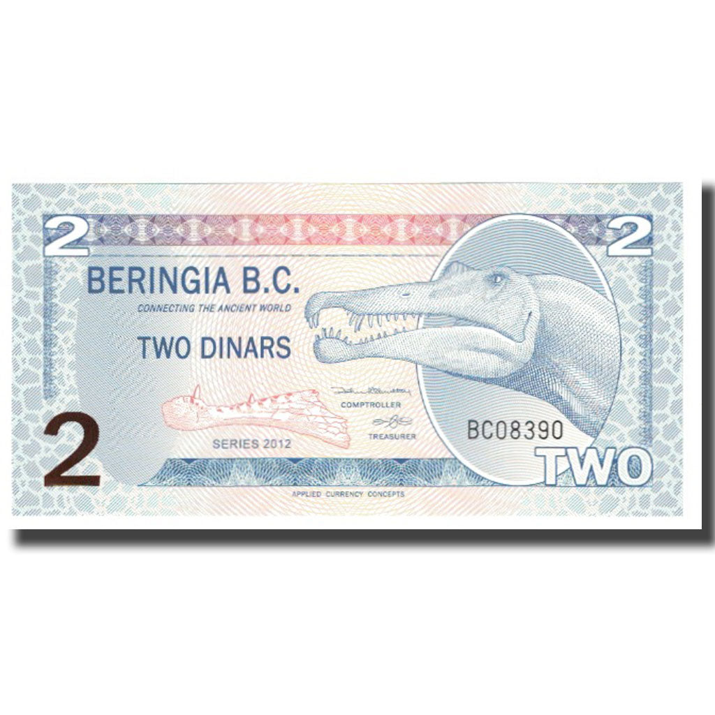 Billete, 2 Dinara, 2012, Canadá, BERINGIA B C, UNC