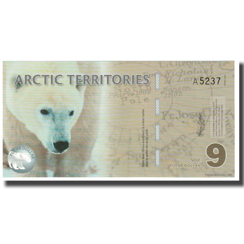 Banknote, United States, Dollar, 2012, 9 DOLLAR ARCTIC TERRITORIES, UNC(65-70)