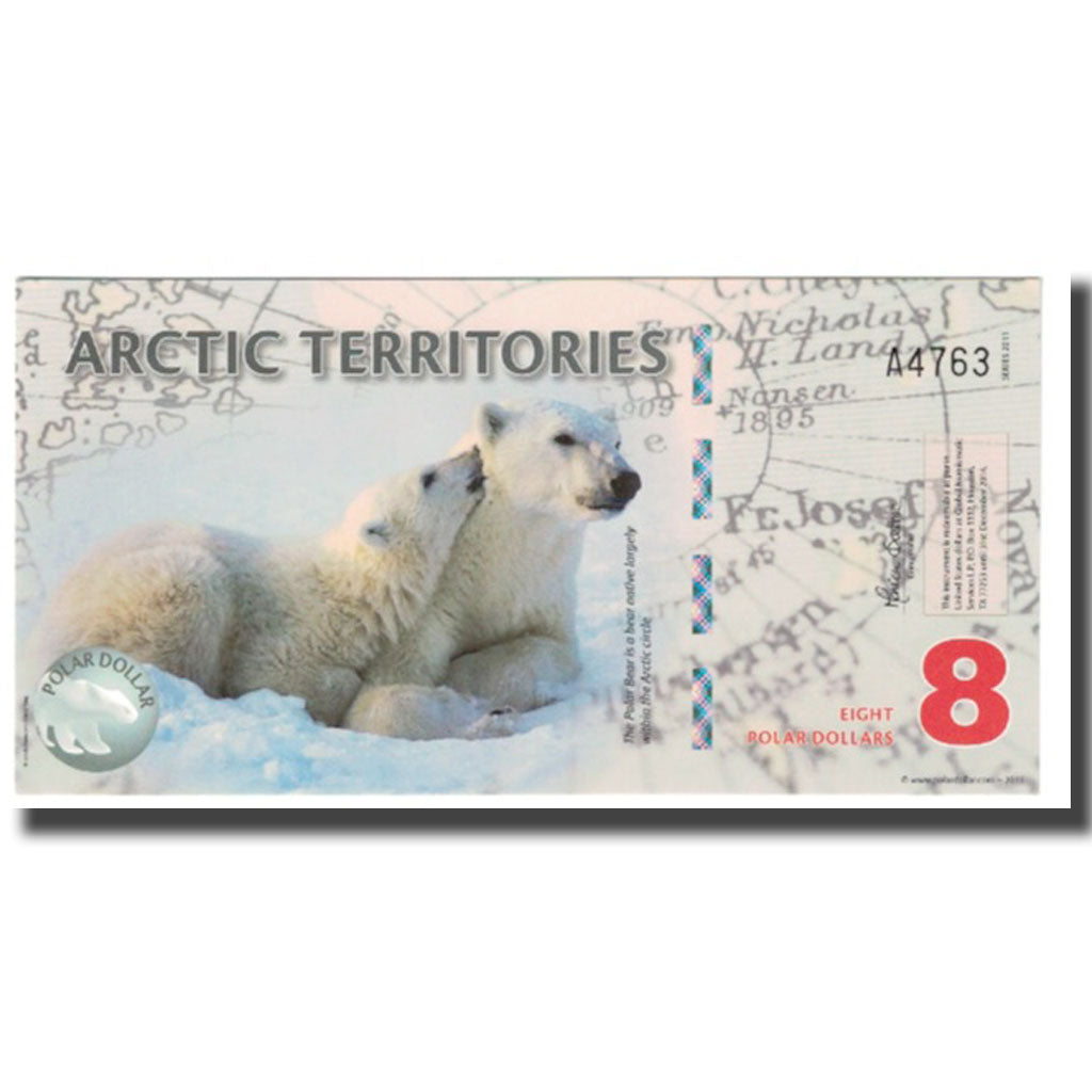 Banknote, United States, Dollar, 2012, 8 DOLLAR ARCTIC TERRITORIES, UNC(65-70)