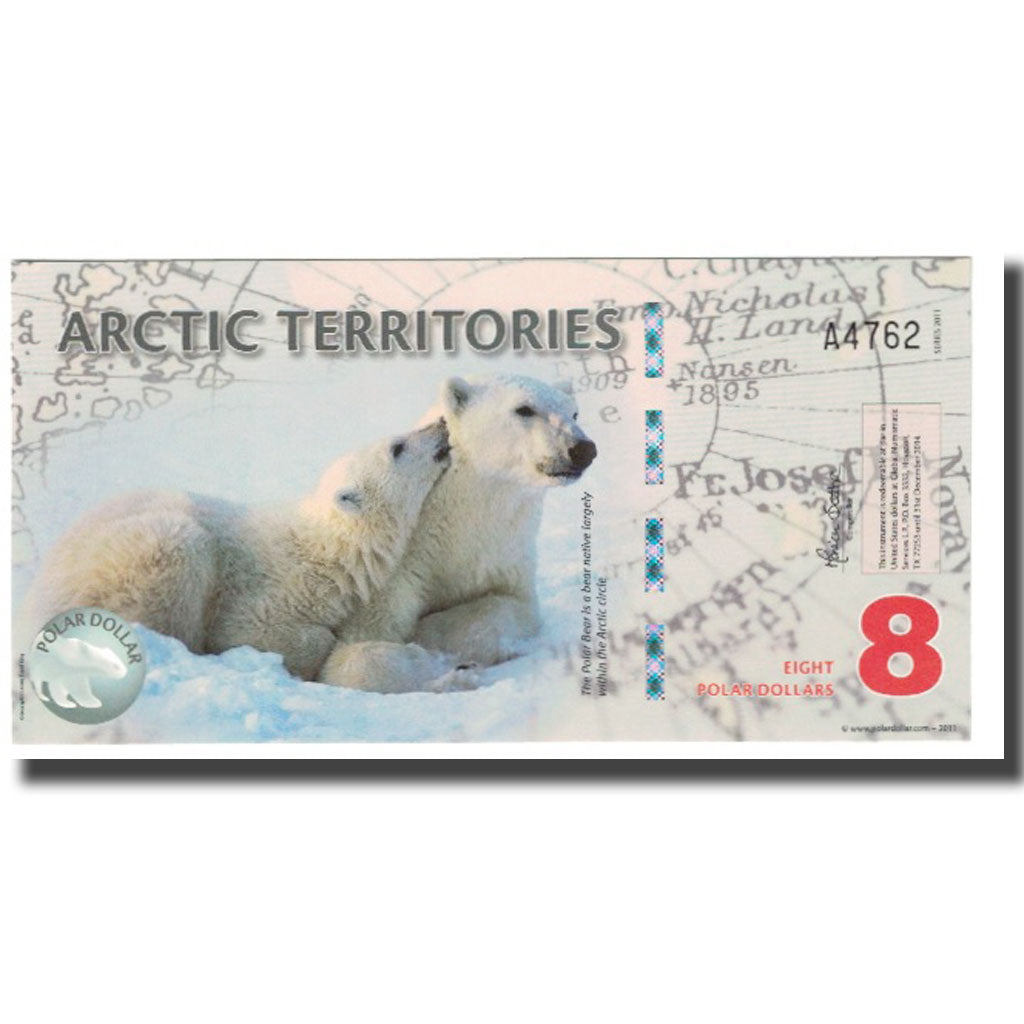 Banknote, United States, Dollar, 2012, 8 DOLLAR ARCTIC TERRITORIES, UNC(65-70)