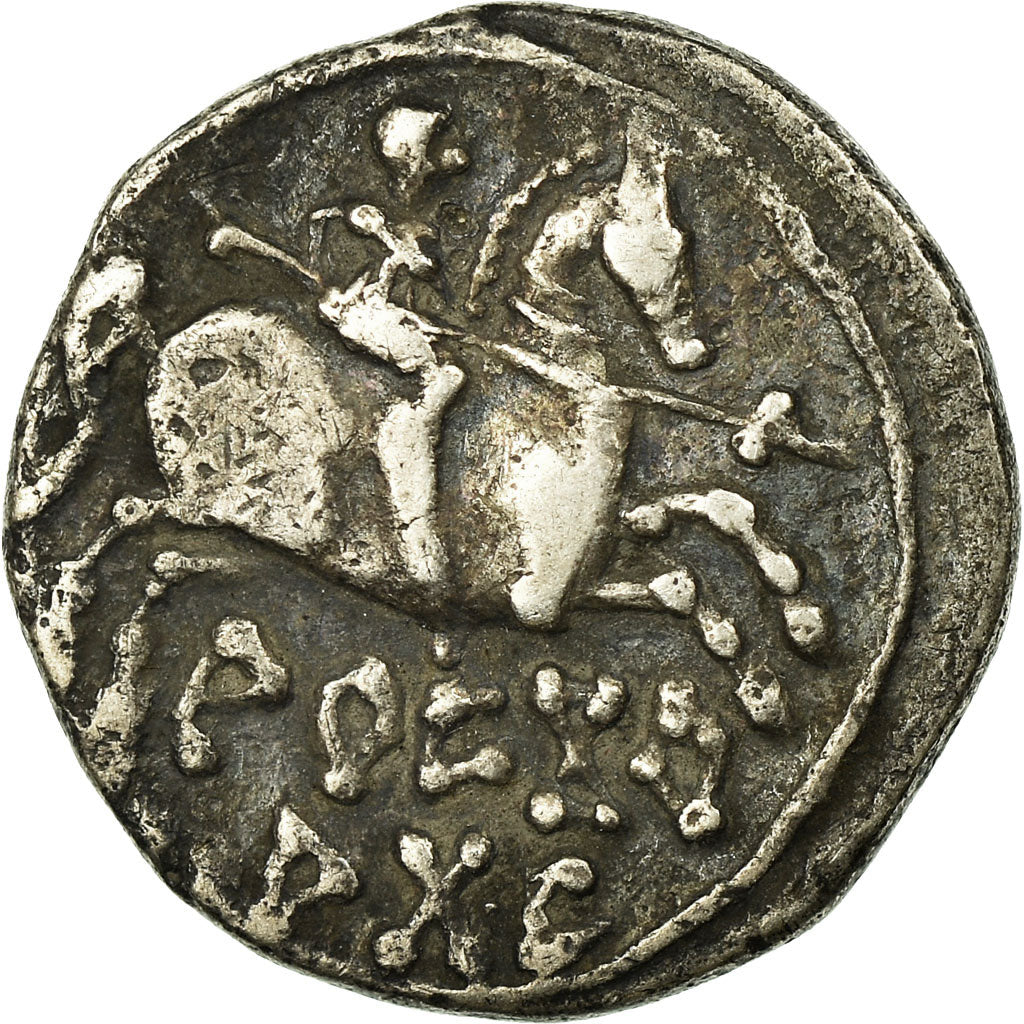 Münze, Hispania, Vascones, Denarius, SS+, Silber