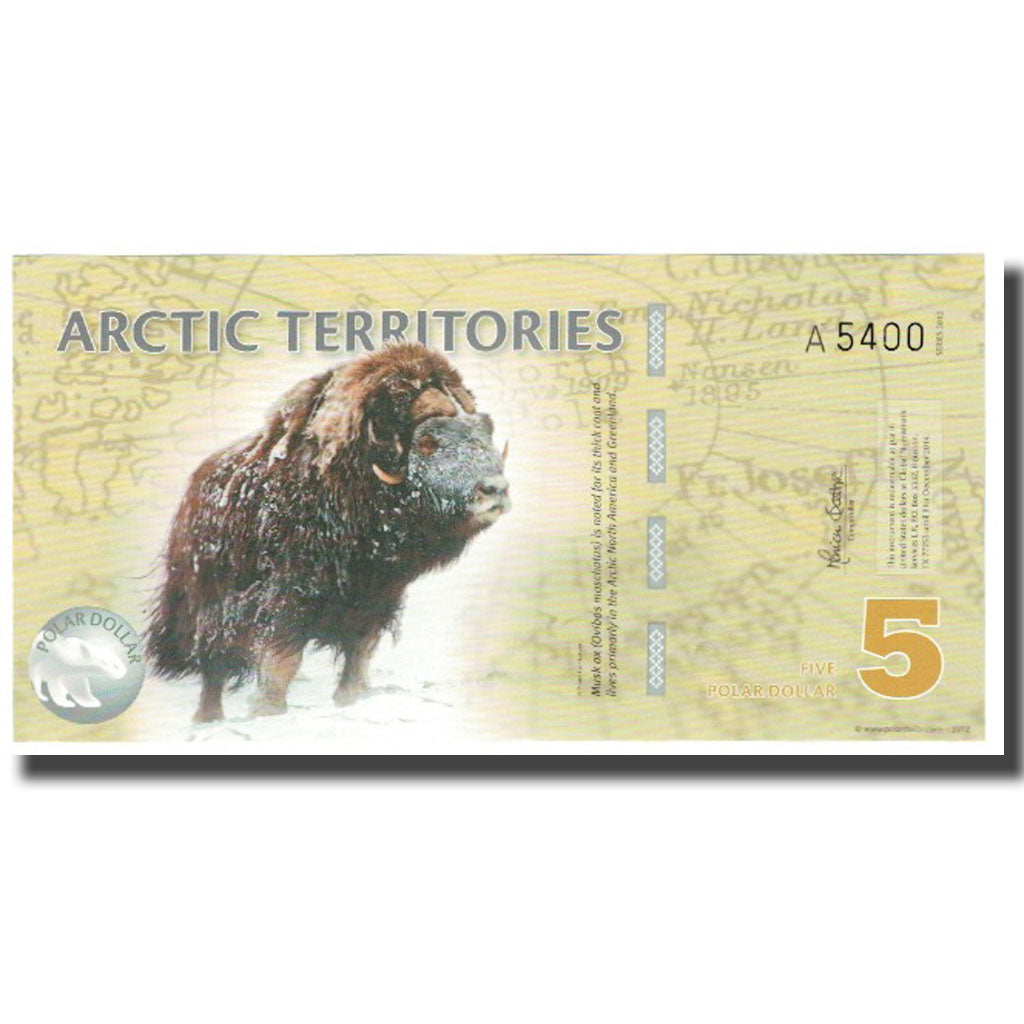 Banknote, United States, Dollar, 2012, 5 DOLLAR ARTIC TERRITORIES, UNC(65-70)