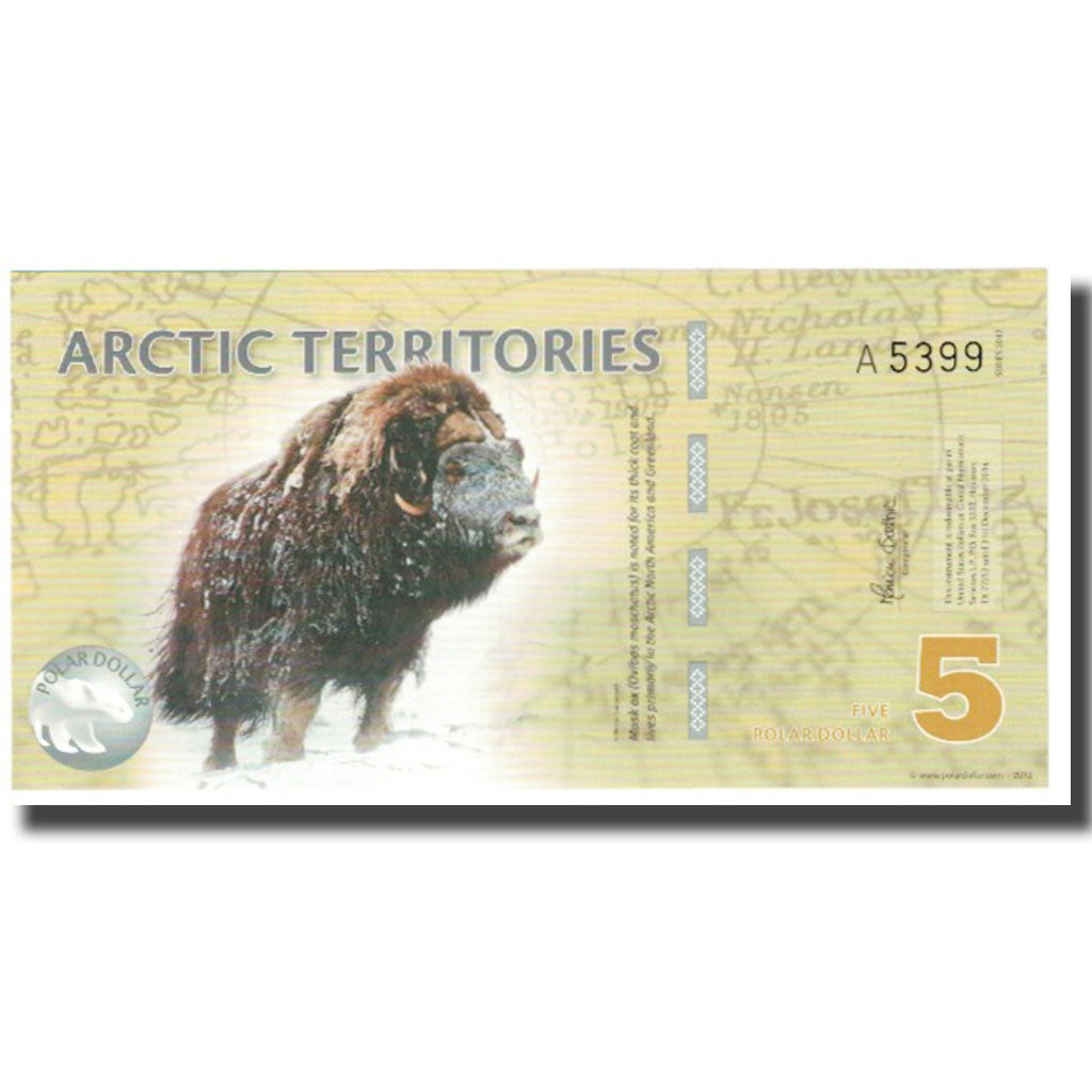 Banknote, United States, Dollar, 2012, 5 DOLLAR ARTIC TERRITORIES, UNC(65-70)