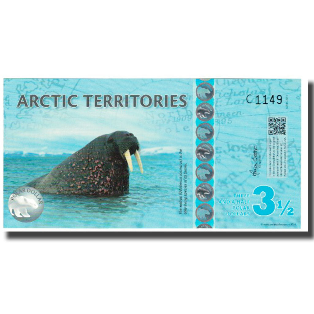 Banknote, United States, Dollar, 2014, 3,5 DOLLAR ARTIC TERRITORIES, UNC(65-70)