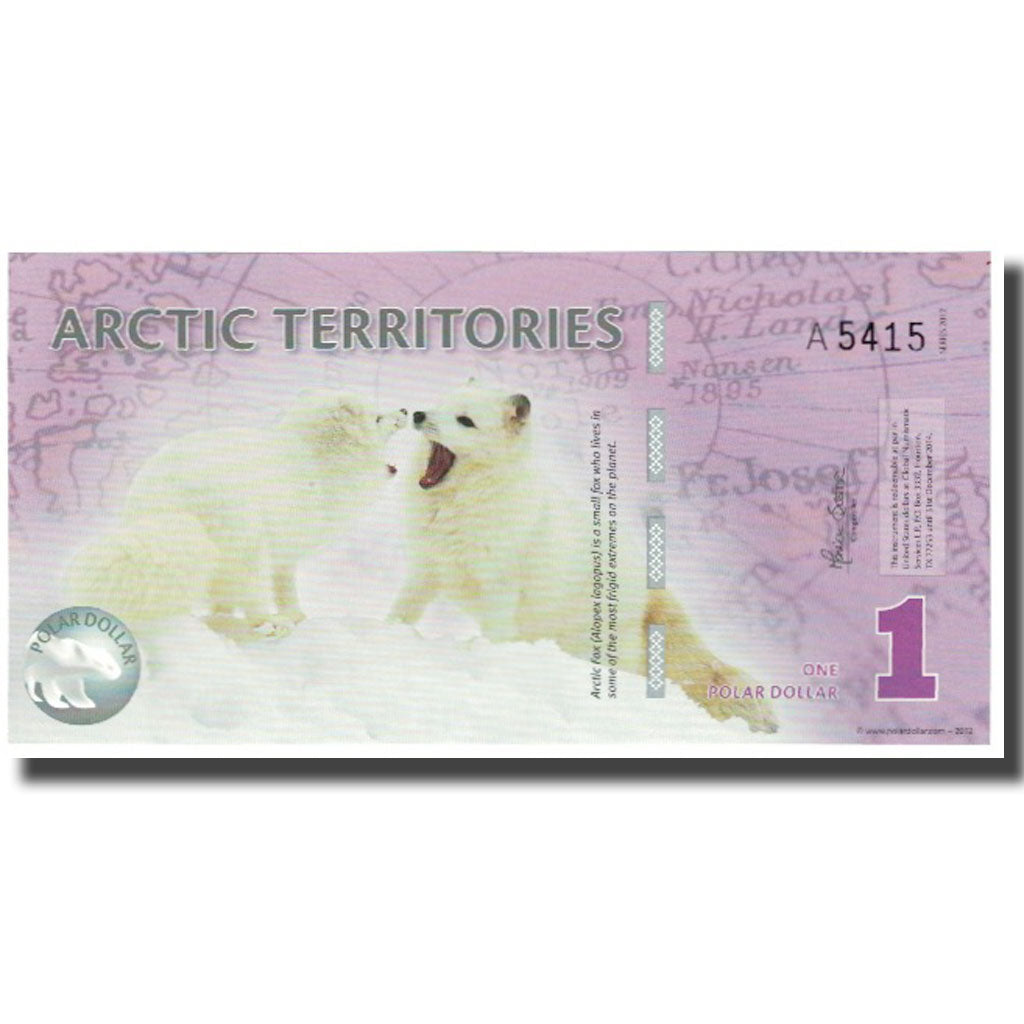 Banknote, United States, Dollar, 2012, 1 DOLLAR ARTIC TERRITORIES, UNC(65-70)