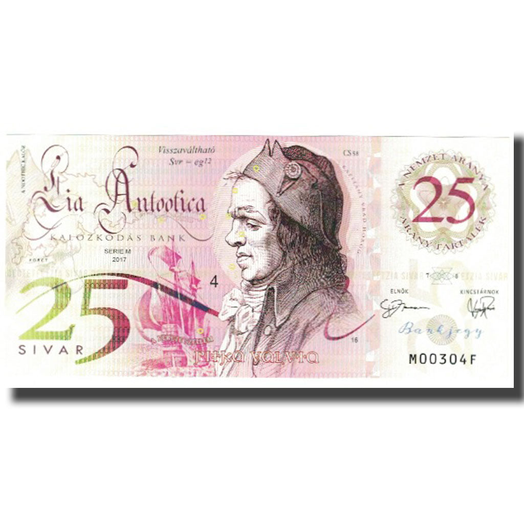 Banknot, Węgry, Tourist Banknote, 2017, Undated, 25 SILVAR, UNC(65-70)