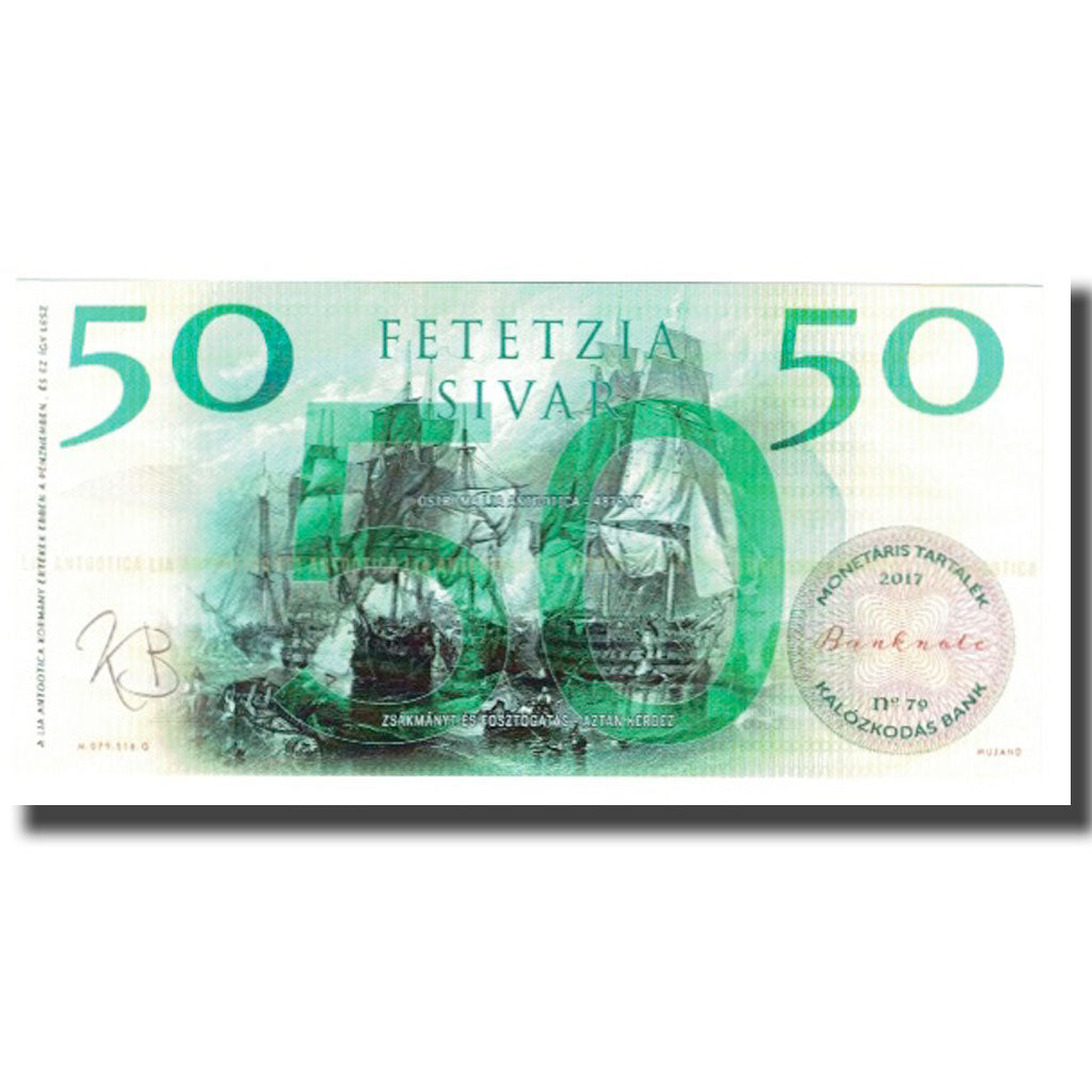 Banknot, Węgry, Tourist Banknote, 2017, Undated, 50 SILVAR, UNC(65-70)