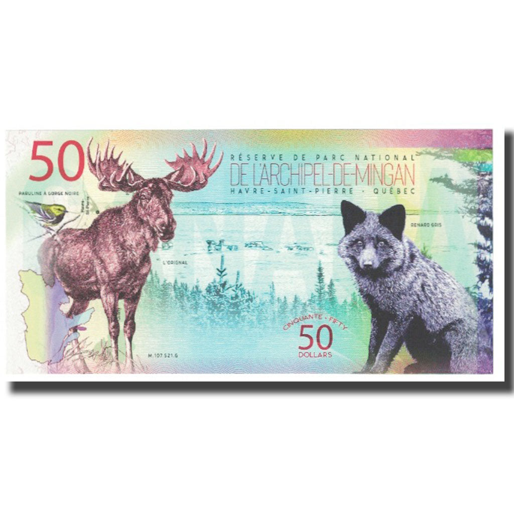 Banknote, Canada, 50 Dollars, 2019, MINGAN ARCHIPELAGO NATIONAL PARK, EF(40-45)