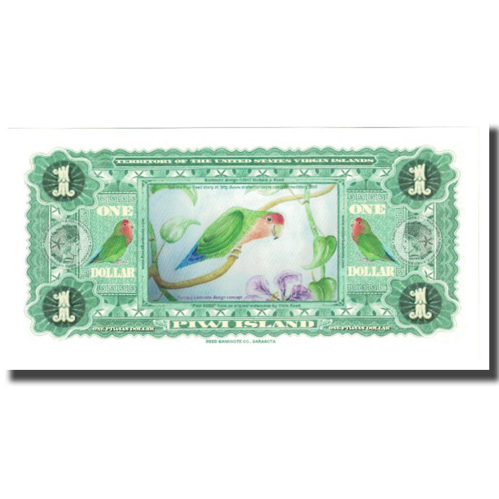 Banknote, United States, 1 Dollar, 2017, 2017-12-25, PIWI ISLAND, UNC(65-70)
