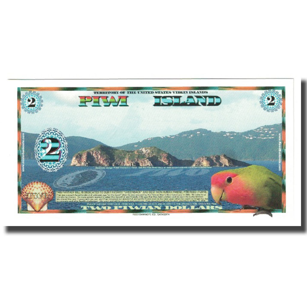 Banknote, United States, 2 Dollars, 2017, 2017-12-25, PIWI ISLAND, UNC(65-70)
