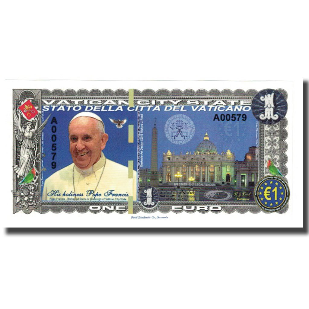 Billet, Italie, 1 Euro, 2016, VATICAN STATE STATO DELLA CITTA DEL VATICANO, NEUF