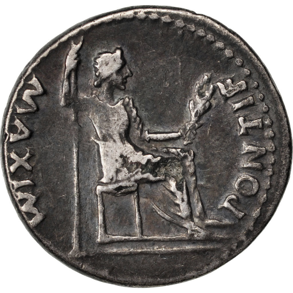 Tiberius, Denarius, AU(50-53), Silver, Cohen #16, 3.10