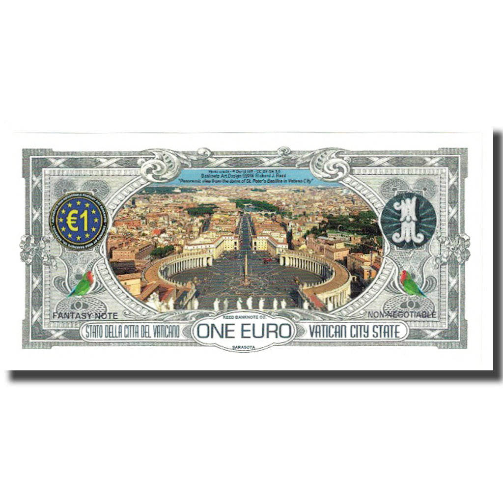 Banknote, Italy, 1 Euro, 2016, VATICAN STATE STATO DELLA CITTA DEL VATICANO