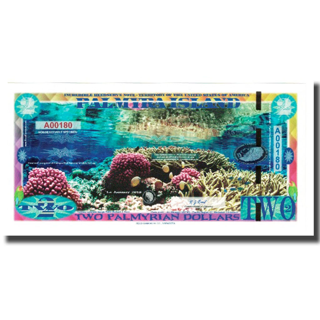 Banknote, United States, 2 Dollars, 2018, 2018-01-01, PALMYRA ISLAND, UNC(65-70)
