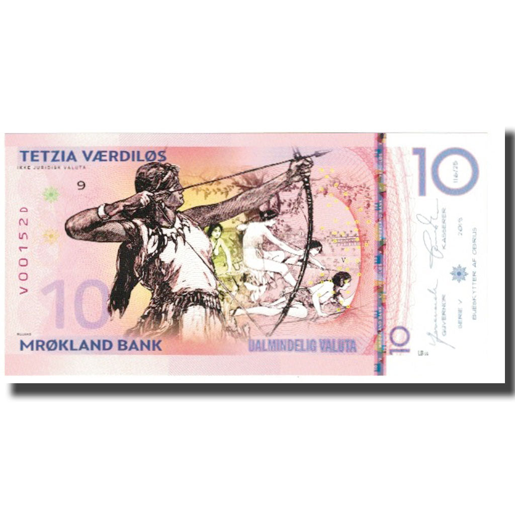 Billete, Tourist Banknote, 2019, Estados Unidos, 10 TEZIA MROKLAND BANK, UNC