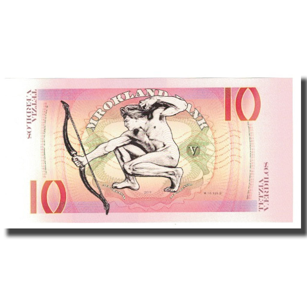Billete, Tourist Banknote, 2019, Estados Unidos, 10 TEZIA MROKLAND BANK, UNC