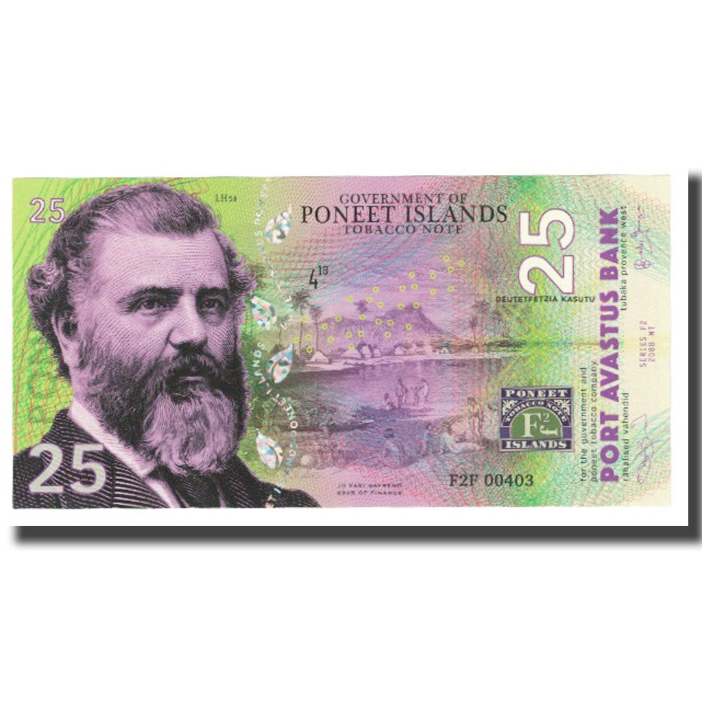 Billet, Trinidad and Tobago, Billet Touristique, 25 KASUTU TOBACCO NOTE, NEUF