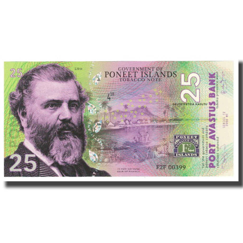 Billet, Trinidad and Tobago, Billet Touristique, 25 KASUTU TOBACCO NOTE, NEUF
