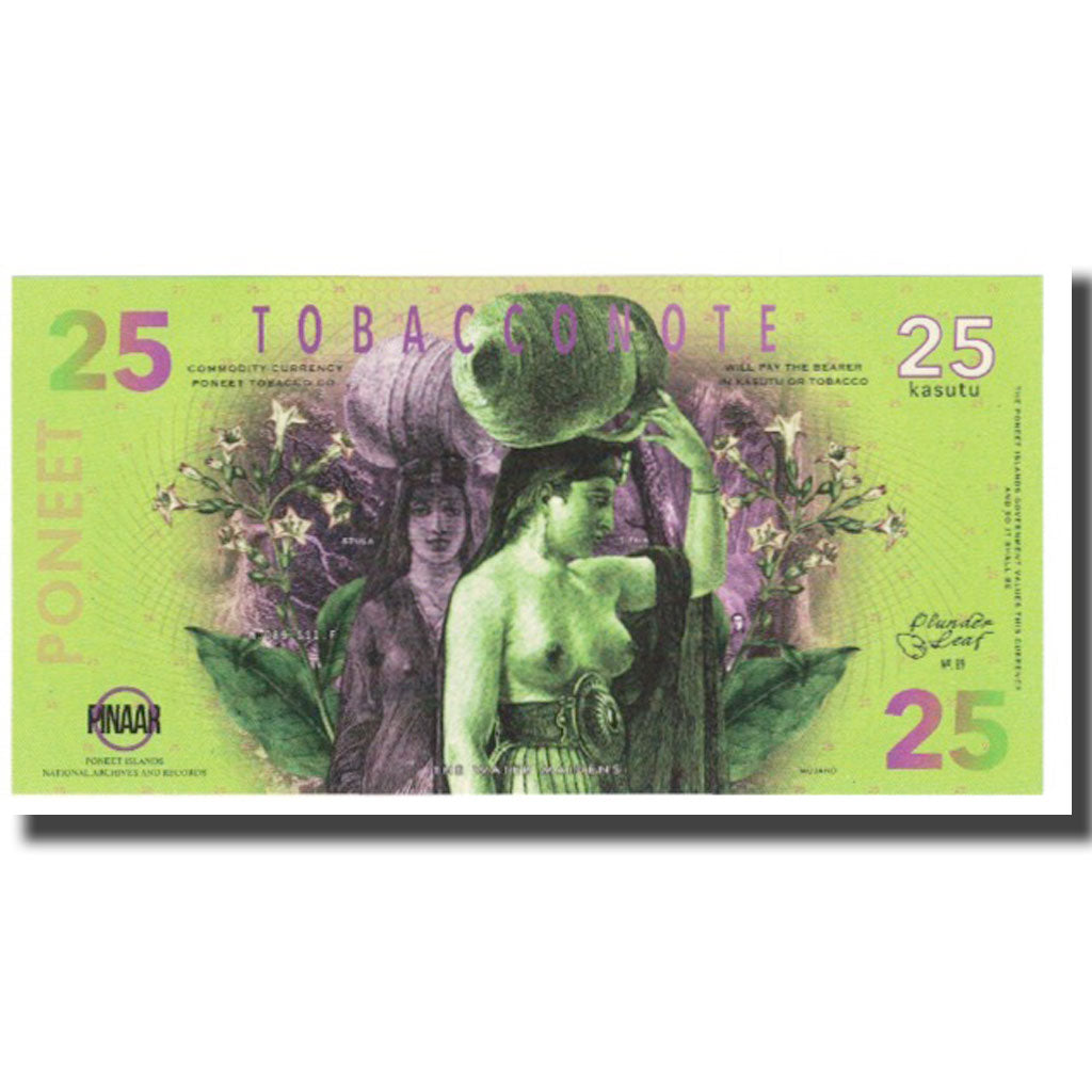 Billet, Trinidad and Tobago, Billet Touristique, 25 KASUTU TOBACCO NOTE, NEUF