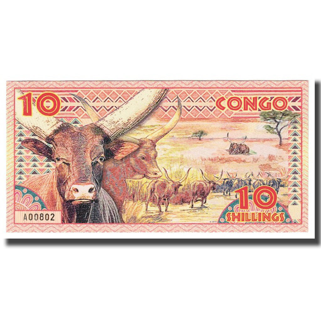 Banknote, Congo Democratic Republic, 10 Shillings, 2019, SUB SAHARIAN AFRICAN