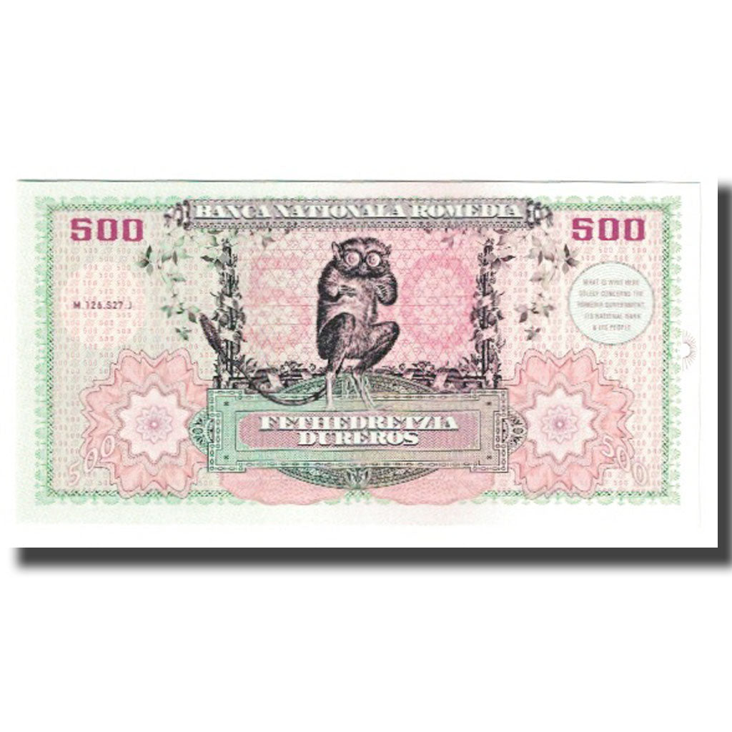 Biljet, Roemenië, Tourist Banknote, 2019, BANCA NATIONAL ROMEDIA 500, NIEUW