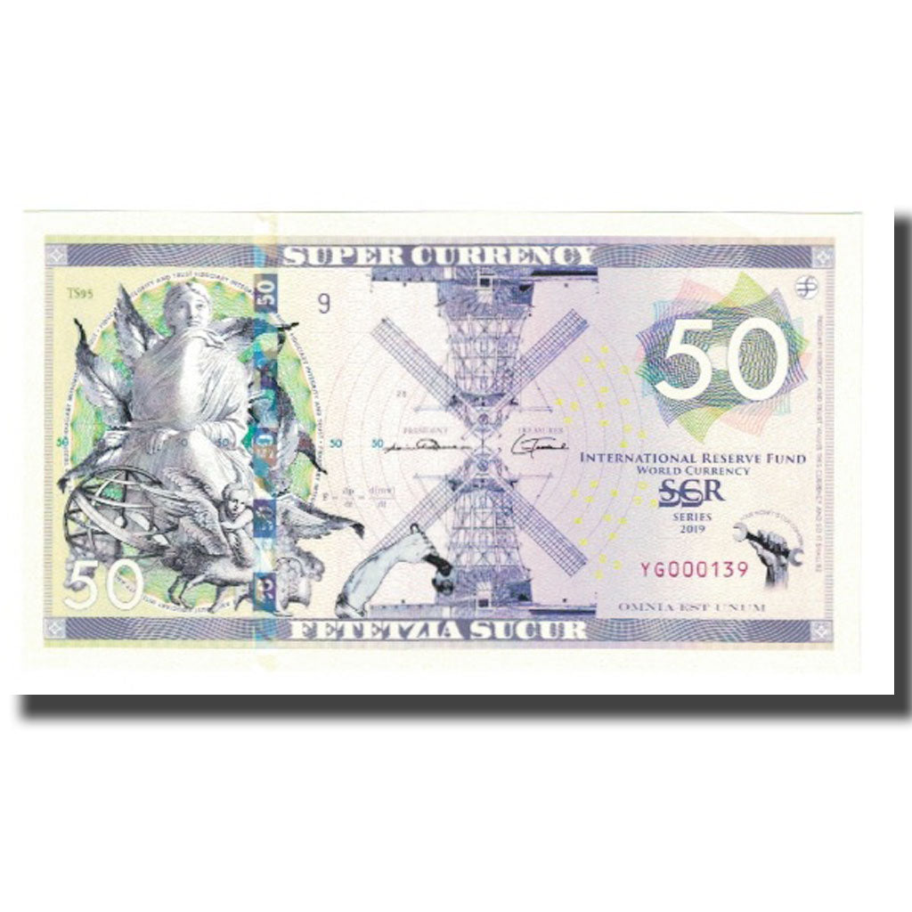 Billete, Tourist Banknote, 2019, Estados Unidos, 50 SUCUR INTERNATIONAL RESERVE