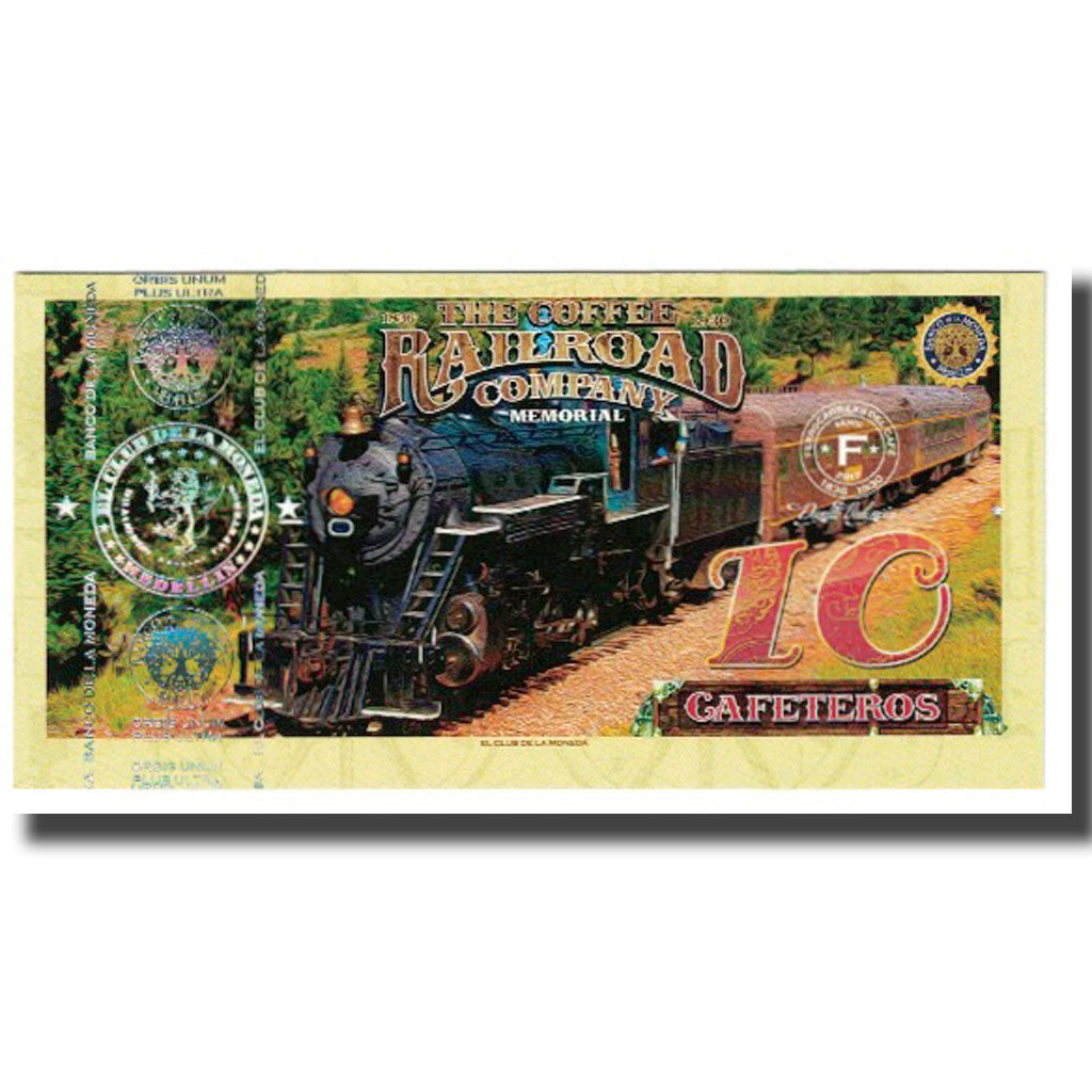 Geldschein, Kolumbien, Tourist Banknote, 10 CAFETEROS THE COFFE RAILROAD