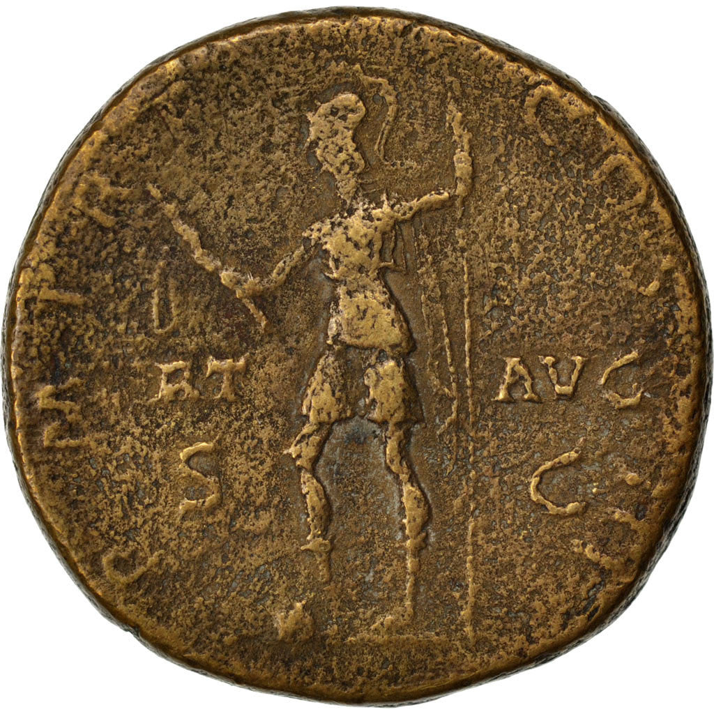 Hadrian, Sestertius, Roma, VF(30-35), Copper, Cohen #1465, 25.70
