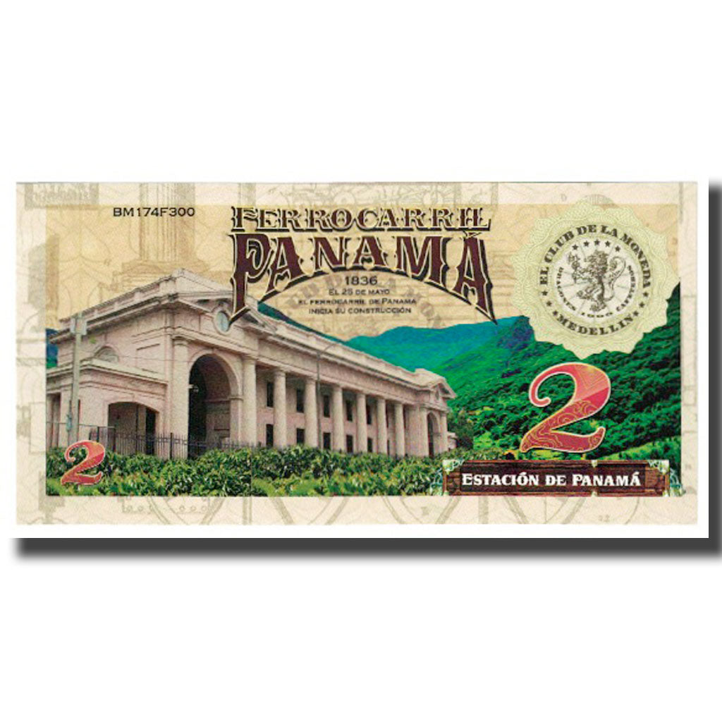 Nota, Colômbia, Tourist Banknote, 2 CAFETEROS THE COFFE RAILROAD COMPANY