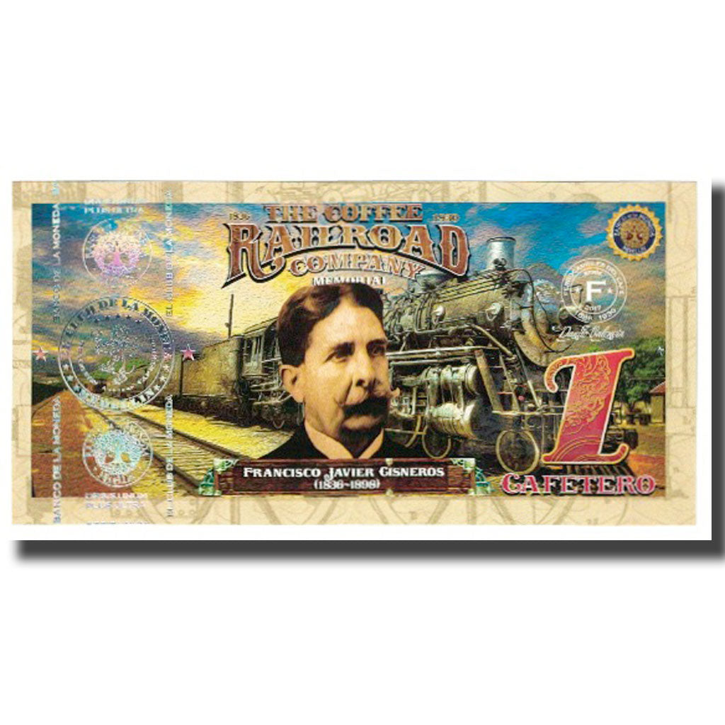 Banknote, Colombia, Tourist Banknote, 1 CAFETEROS THE COFFE RAILROAD COMPANY