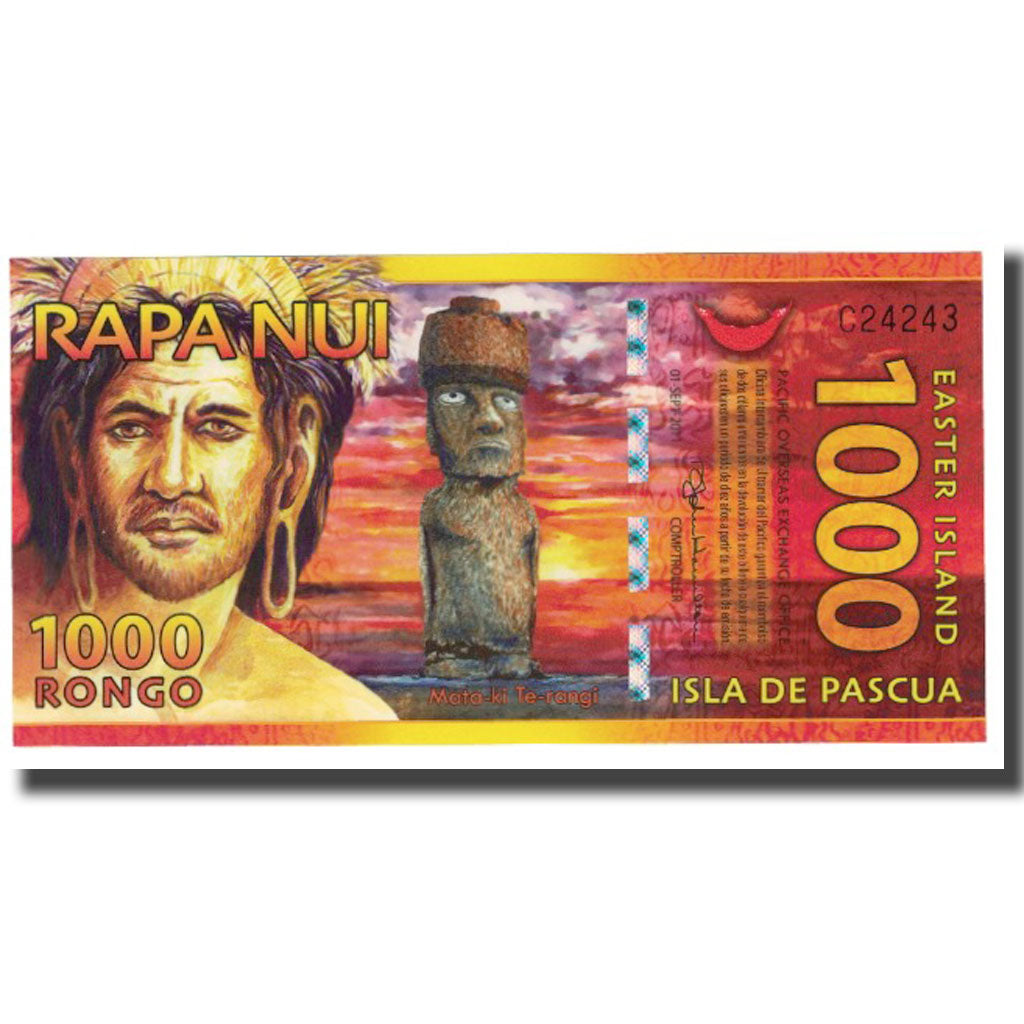 Banknote, Chile, Tourist Banknote, 1000 RONGO ISLA DE PASCUA, UNC(65-70)