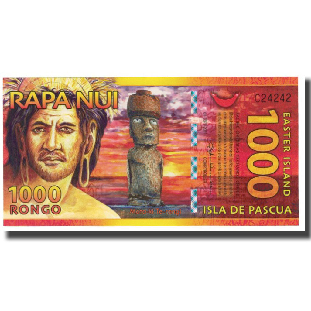 Banknote, Chile, Tourist Banknote, 1000 RONGO ISLA DE PASCUA, UNC(65-70)