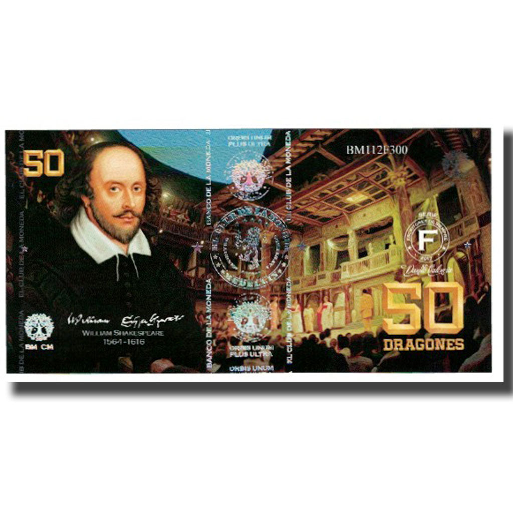 Geldschein, Kolumbien, Tourist Banknote, 50 DRAGONES EL CLUB DE LA MONEDA