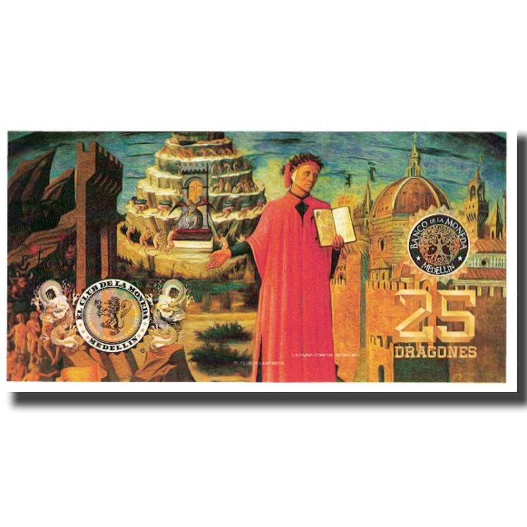Nota, Colômbia, Tourist Banknote, 25 DRAGONES EL CLUB DE LA MONEDA MEDELLIN