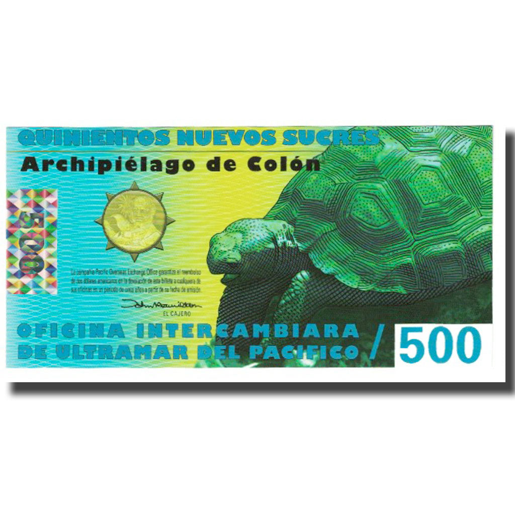 Banknote, Ecuador, 500 Sucres, 2009, 2009-02-12, ISLAS GALAPAGOS, UNC(65-70)