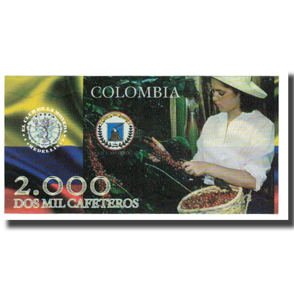 Banknote, Colombia, Tourist Banknote, 2000 CAFETEROS EL CLUB DE LA MONEDA
