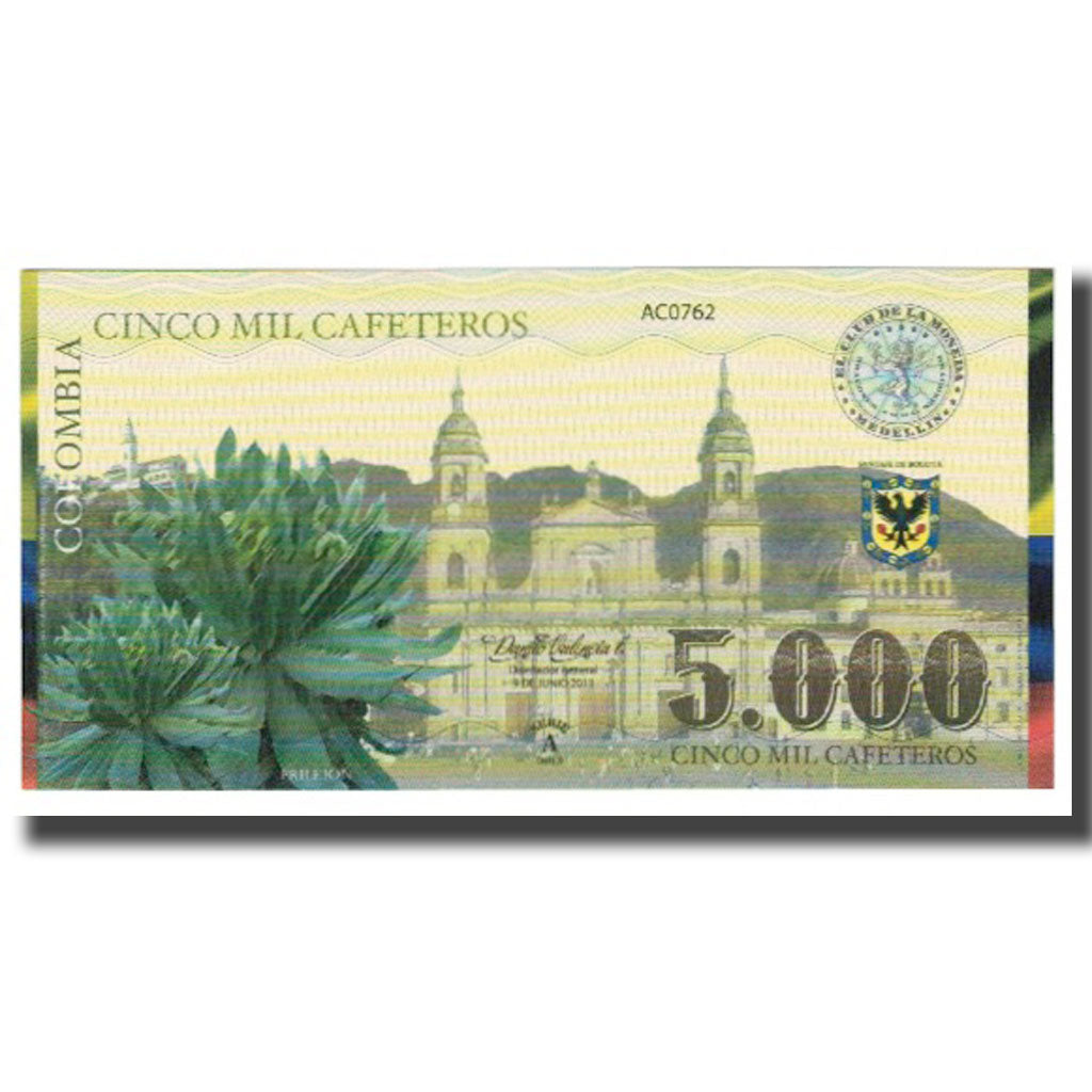 Banconote, Colombia, Tourist Banknote, 2013, 2013-06-09, 5000 CAFETEROS EL CLUB