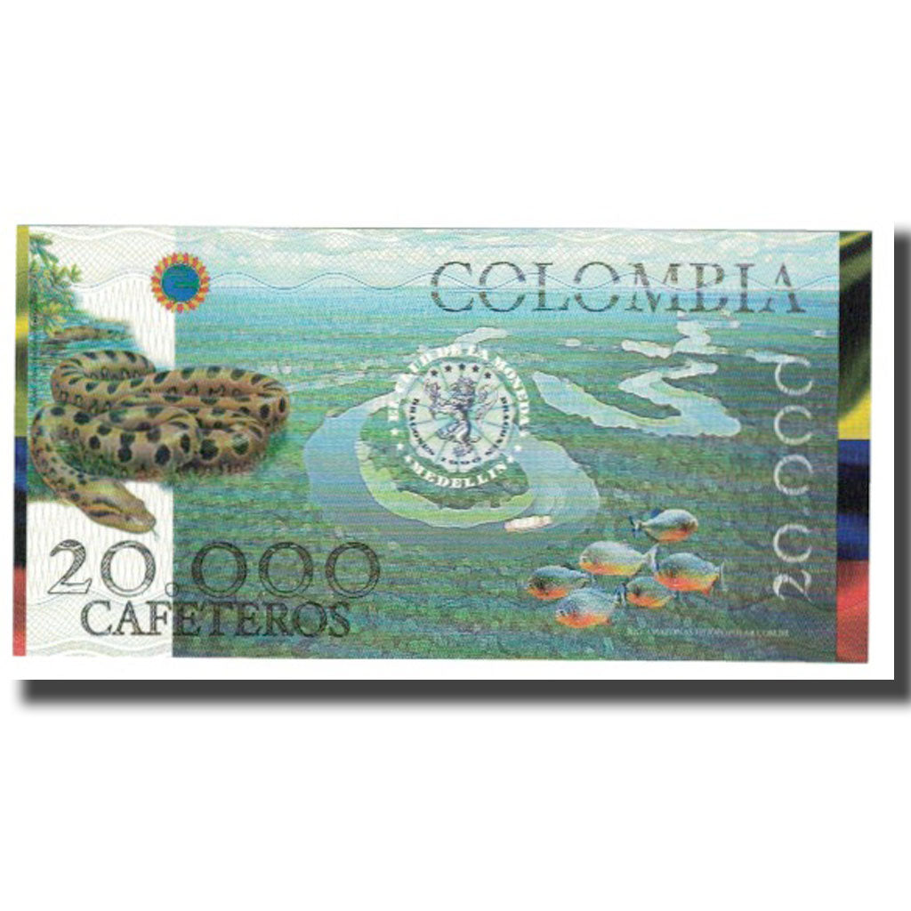 Biljet, Colombia, Tourist Banknote, 2013, 2013-06-09, 20000 CAFETEROS EL CLUB DE